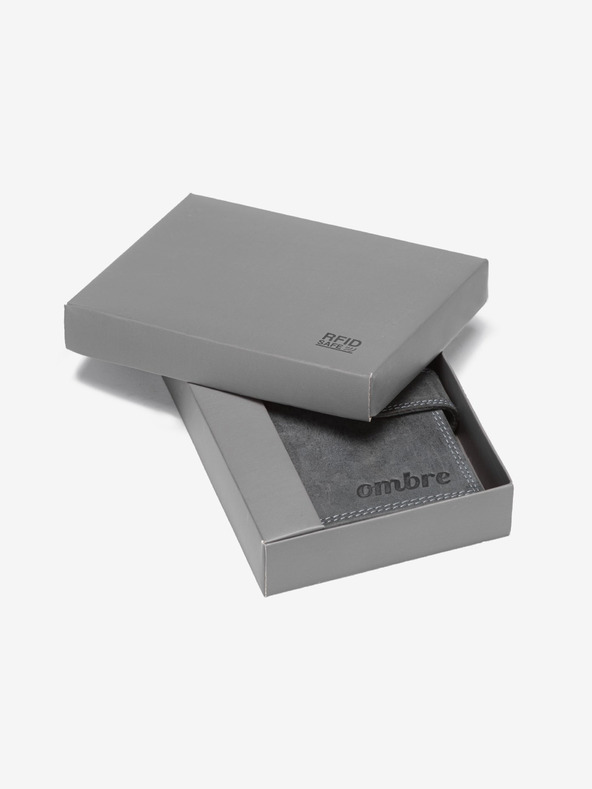 Ombre Clothing Мъжки кожен портфейл - черен A091