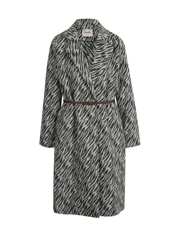 Orsay Бяло-черно дамско палто с десен ORSAY