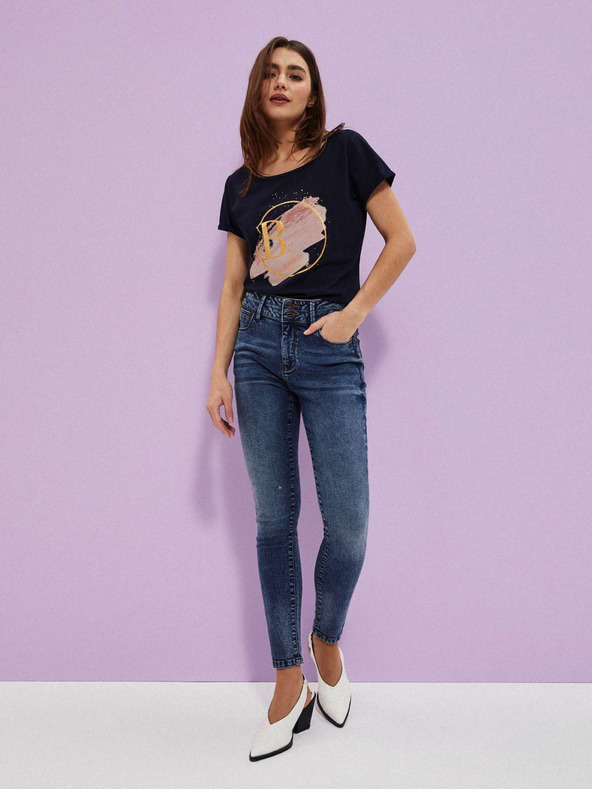 Moodo Тъмносини дамски дънки Moodo