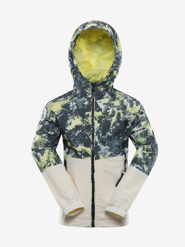 NAX Детско яке с шарка NAX IMUFO в жълто и бежово