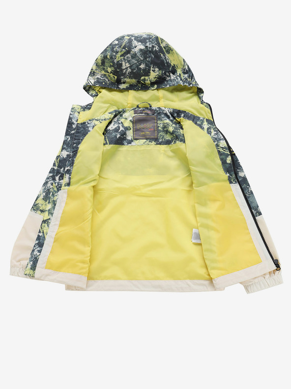 NAX Детско яке с шарка NAX IMUFO в жълто и бежово