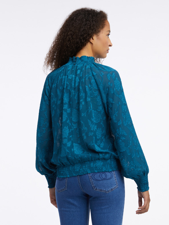 Orsay Синя дамска блуза с десен ORSAY