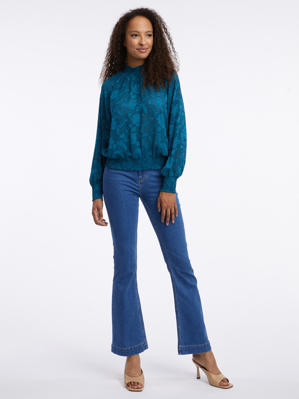 Orsay Синя дамска блуза с десен ORSAY