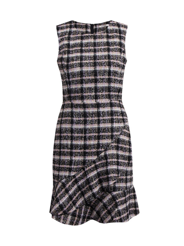 Orsay Розово-черна дамска рокля от туид ORSAY