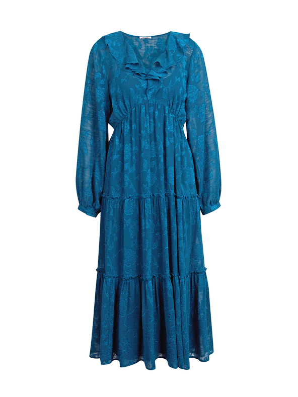 Orsay Синя дамска миди рокля на цветя ORSAY