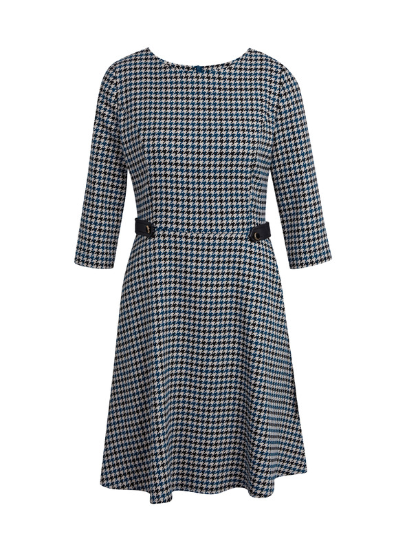 Orsay Синя дамска рокля с десен ORSAY