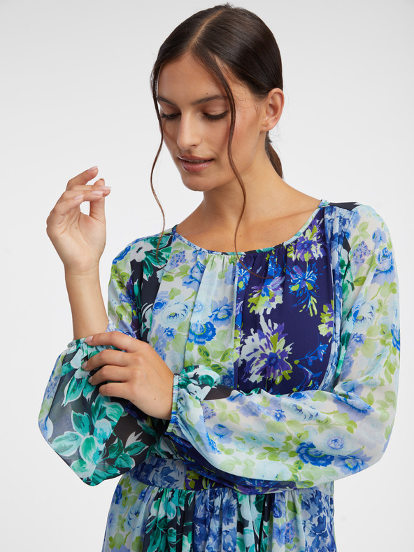 Orsay Синя дамска рокля на цветя ORSAY
