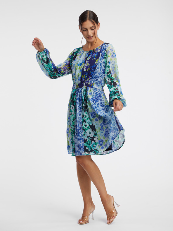 Orsay Синя дамска рокля на цветя ORSAY