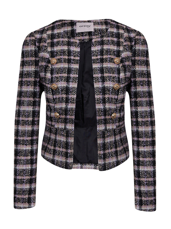 Orsay Черно дамско сако на каре ORSAY