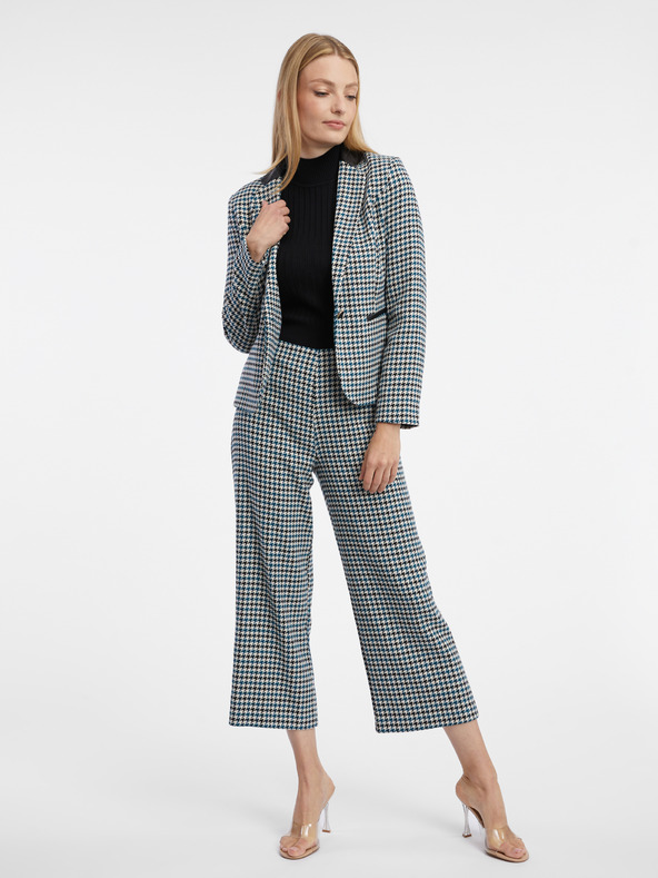 Orsay Черно-синьо дамско сако с десен ORSAY