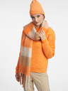 Orsay Оранжево-бежов дамски шал на каре ORSAY