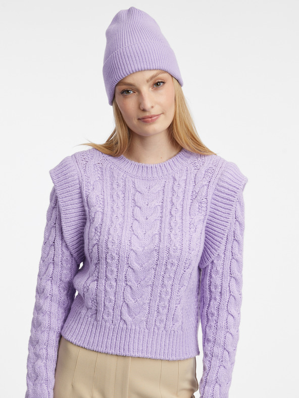 Orsay Светлолилава дамска рипсена шапка ORSAY