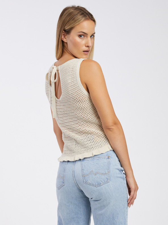 Jacqueline de Yong Бежов дамски плетен топ JDY Tikka