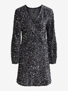 Pieces Сива дамска рокля с пайети Pieces Kam