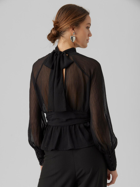 AWARE by VERO MODA Черна дамска блуза AWARE by VERO MODA Gaila