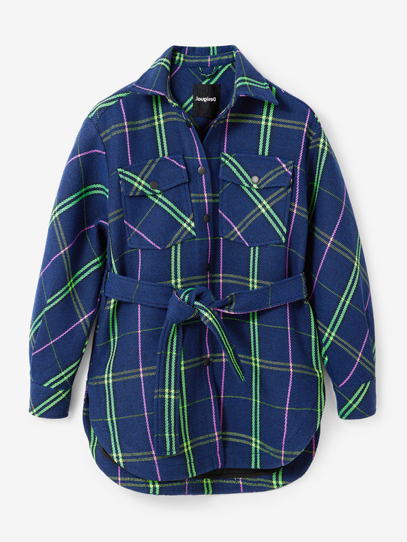 Desigual Desigual Paris Синьо карирано яке с риза