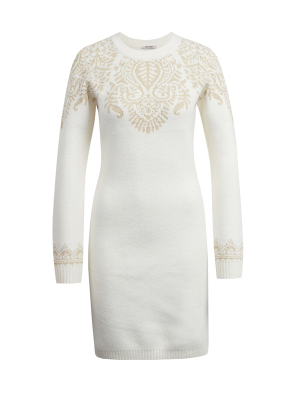 Orsay Кремава дамска рокля-пуловер ORSAY