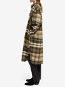 Scotch & Soda Кафяво дамско леко палто с риза и вълнена смес Scotch & Soda