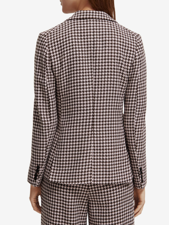 Scotch & Soda Бежово вълнено шарено яке за жени Scotch & Soda