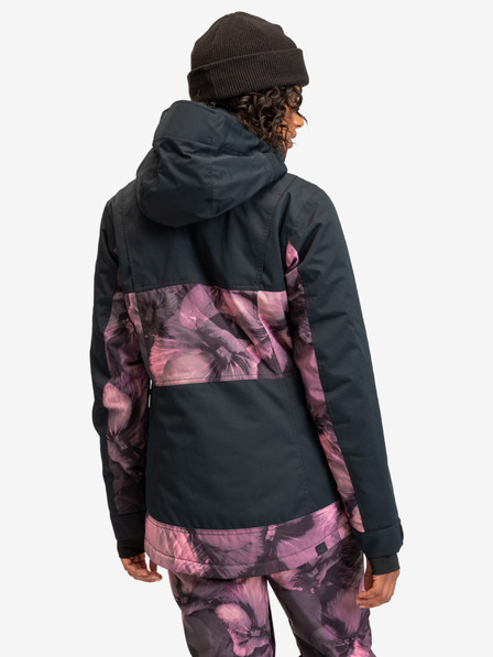 Roxy Roxy Presence Parka черно и розово дамско ски яке с цветя