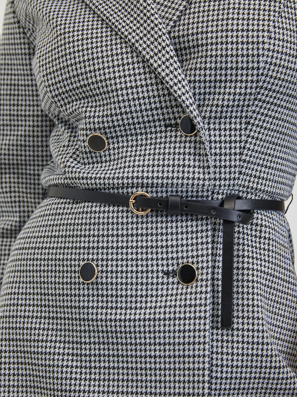 Orsay Бяло-черна дамска рокля с десен ORSAY