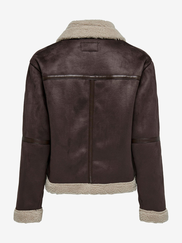 Jacqueline de Yong Тъмнокафяво дамско яке с велурено покритие JDY Merlin