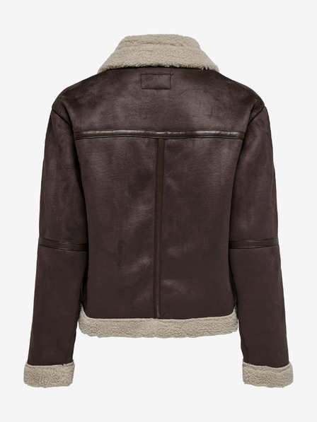 Jacqueline de Yong Тъмнокафяво дамско яке с велурено покритие JDY Merlin