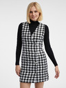 Orsay Бяло-черна дамска рокля на каре ORSAY