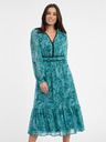 Orsay Тюркоазена дамска миди рокля с десен ORSAY