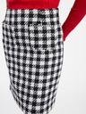 Orsay Дамска пола на бяло и черно каре ORSAY
