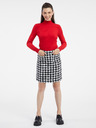 Orsay Дамска пола на бяло и черно каре ORSAY