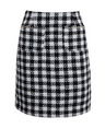 Orsay Дамска пола на бяло и черно каре ORSAY