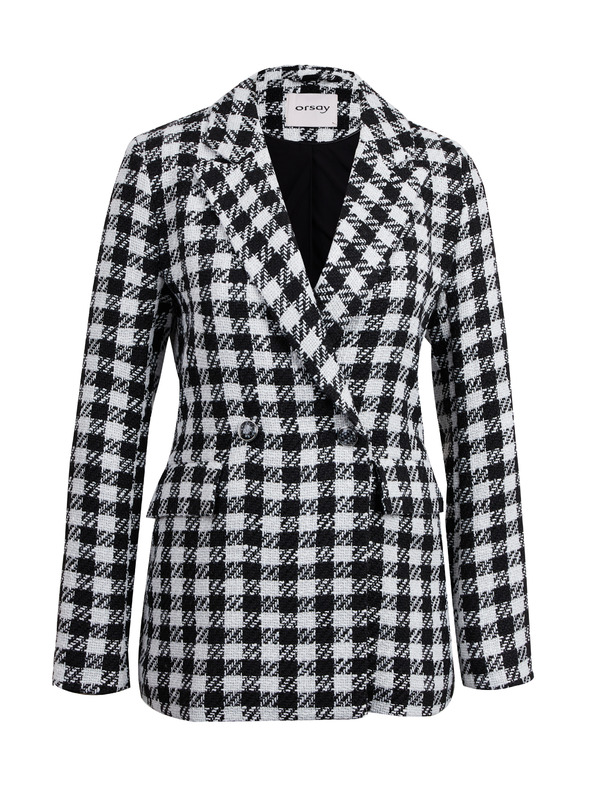 Orsay Бяло-черно дамско сако на каре ORSAY