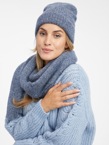 Orsay Сиво-син дамски шал с примес на вълна ORSAY