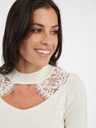Orsay Кремав дамски лек пуловер с дантела ORSAY