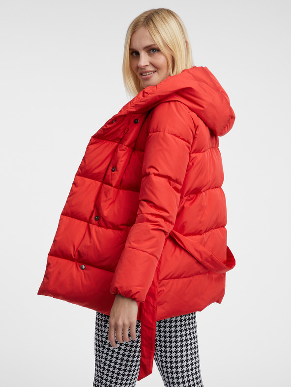 Orsay Червено дамско пухено яке ORSAY