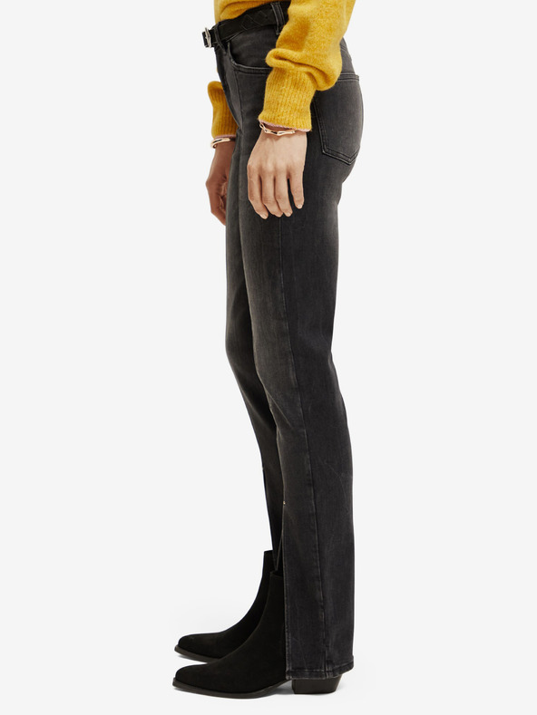 Scotch & Soda Черни дамски джинси с изрязани крачоли Scotch & Soda