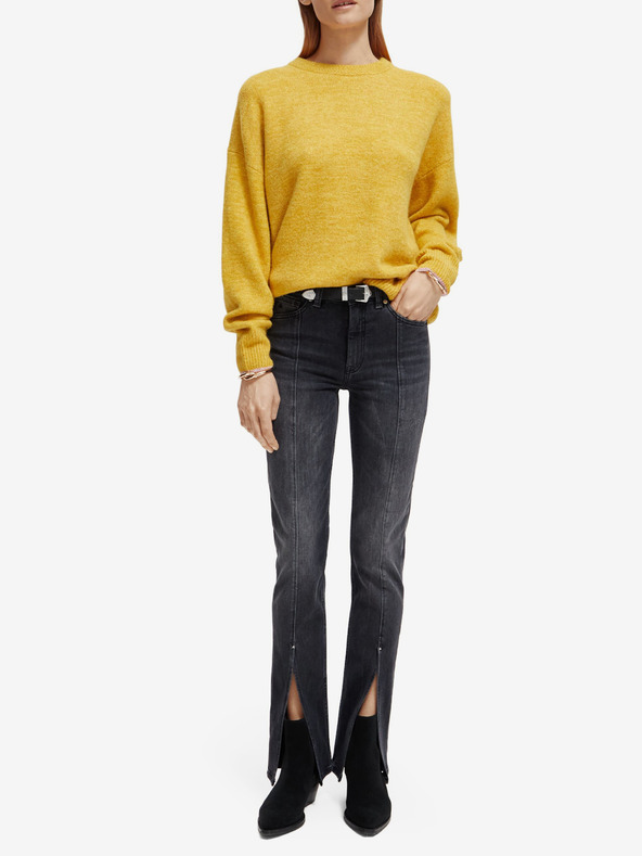 Scotch & Soda Черни дамски джинси с изрязани крачоли Scotch & Soda