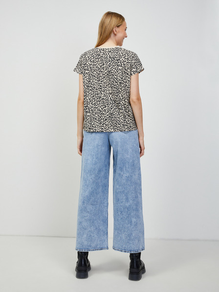 Orsay Бежова тениска с животински принт ORSAY