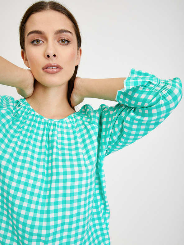 Orsay Светлозелена блуза на каре ORSAY