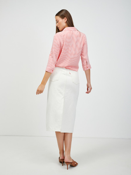 Orsay Риза на бели и червени райета с възел ORSAY