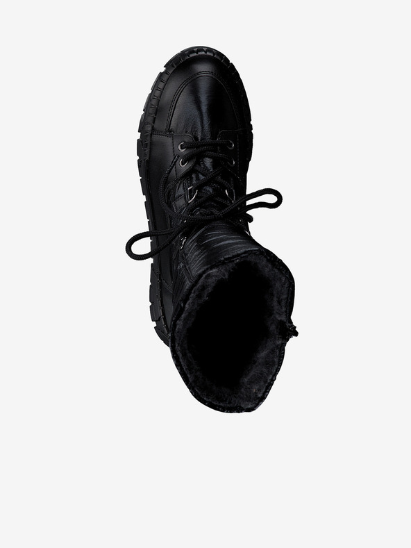 Tamaris Черни дамски боти с естествен пух Tamaris