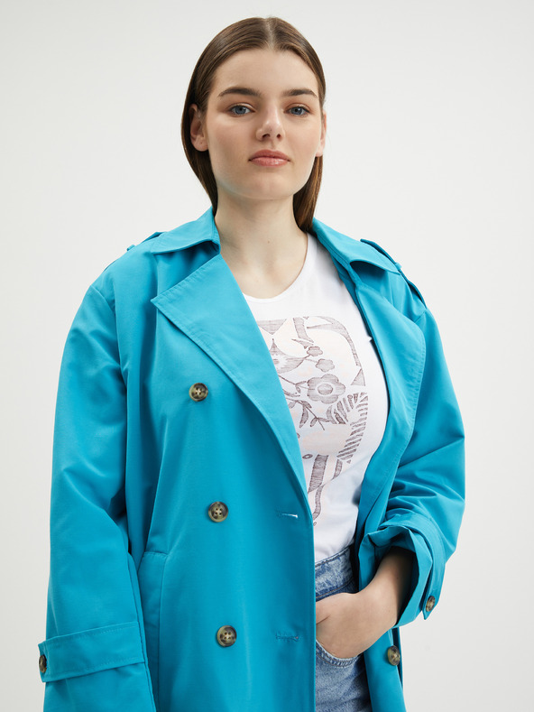 Vero Moda Син дамски тренчкот VERO MODA Chloe