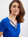 Orsay Синя дамска тениска с декоративен детайл ORSAY