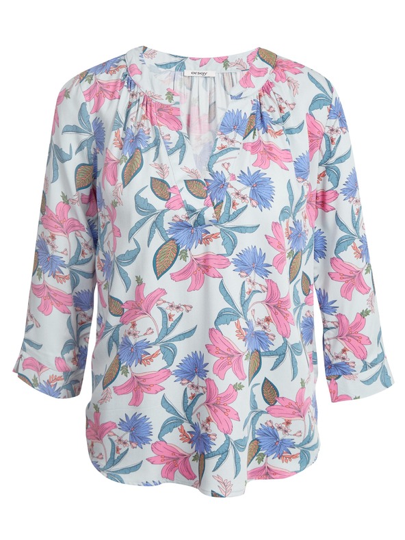 Orsay Светло синя дамска блуза на цветя ORSAY