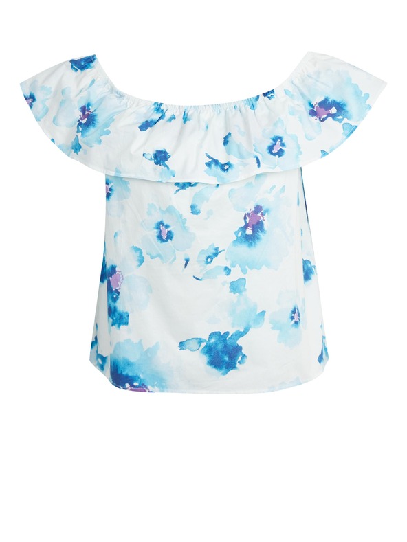 Orsay Синьо-бяла дамска блуза на цветя ORSAY