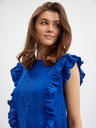Orsay Синя дамска тениска с волан ORSAY