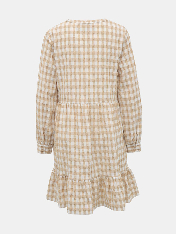 Vero Moda Бяло-бежова карирана рокля VERO MODA Kimi