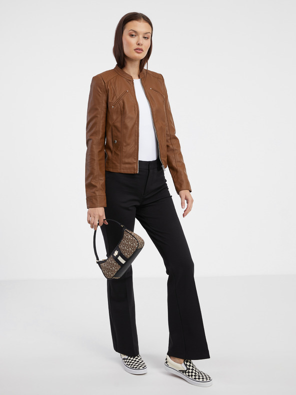 ONLY Черни дамски панталони с разширена кройка ONLY Peach