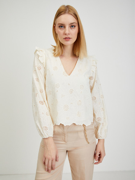 Orsay Бежова дамска блуза с десен ORSAY